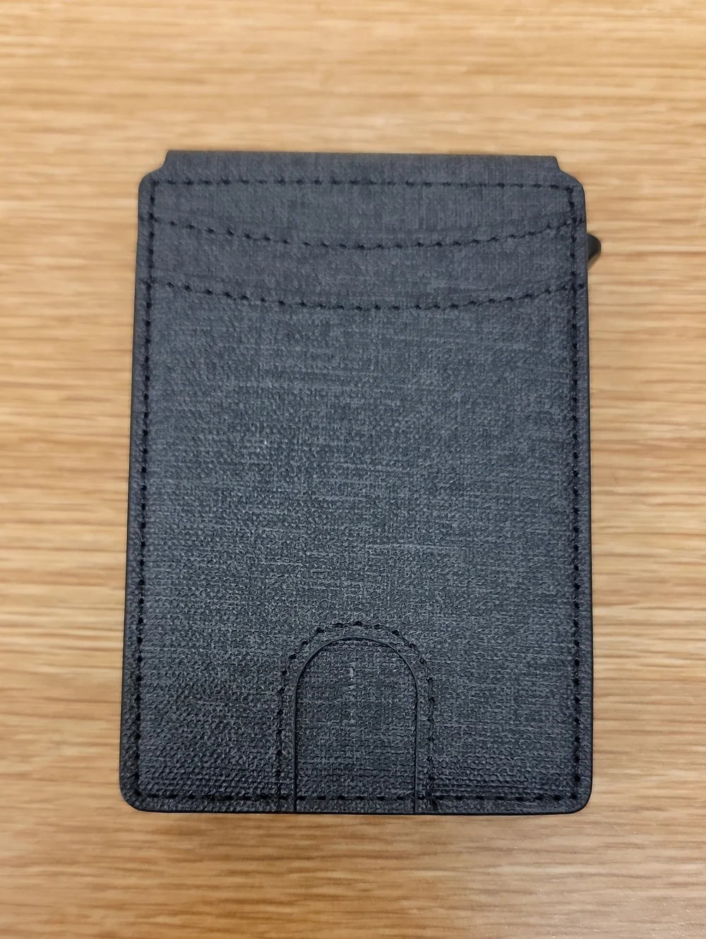 Slim Black RFID-Blocking Card Wallet- Vinyl